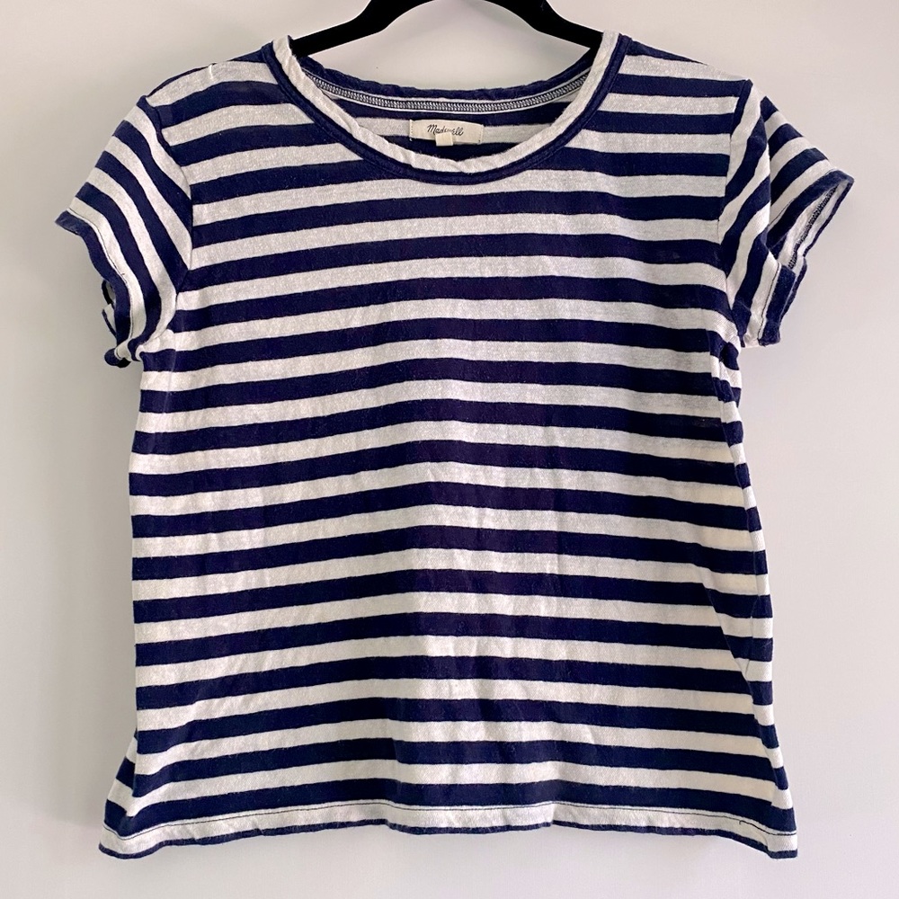 Madewell small striped short sleeve cotton tshirt